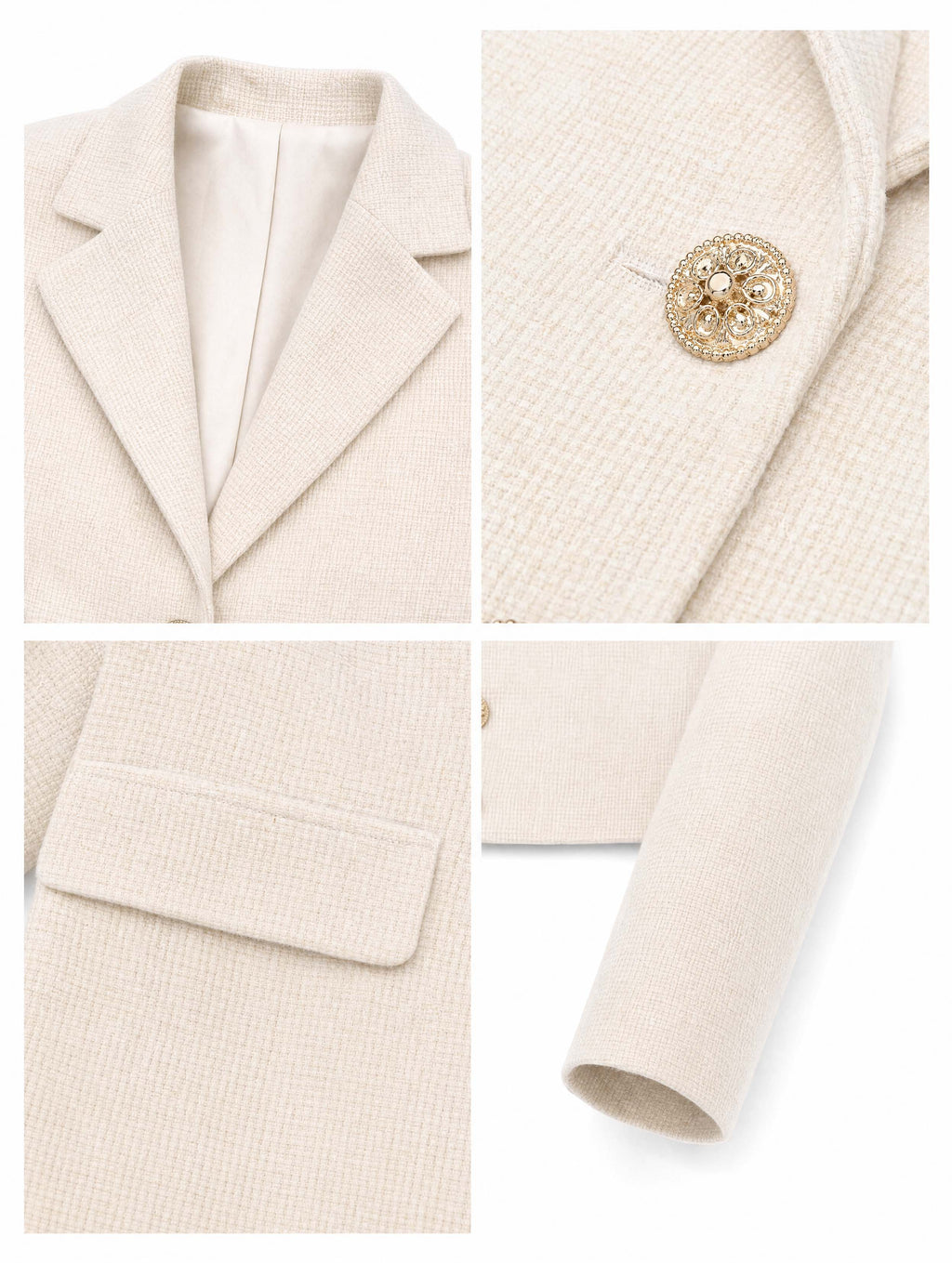 Vintage Cropped Blazer And Midi Pencil Skirt Two Piece Set