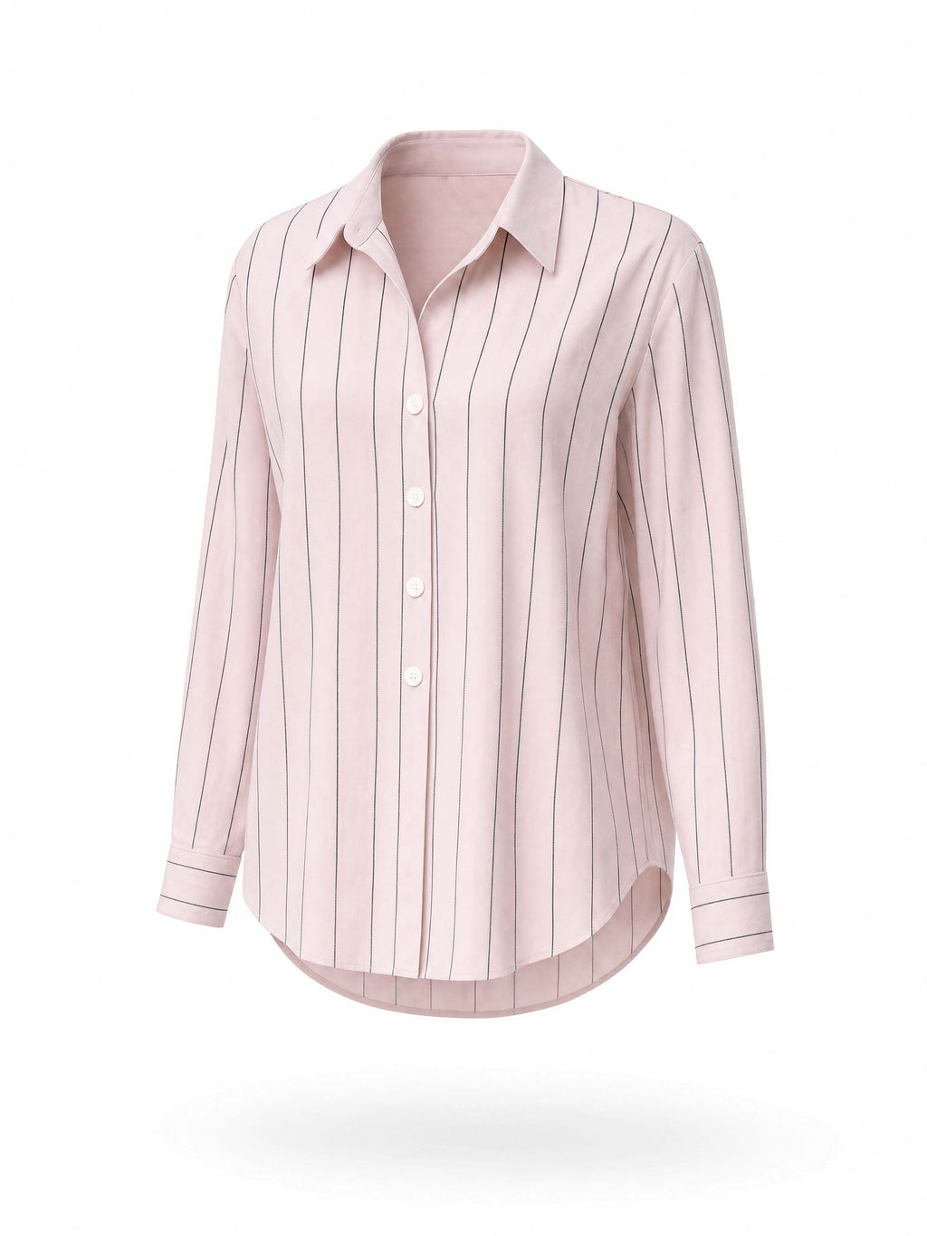 Vintage Pink Stripe Shirt & Pencil Skirt Two‑Piece Outfit