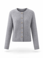 Vintage Rhinestone Button Knit Cardigan
