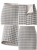 Vintage Houndstooth High Waist Pencil Skirt