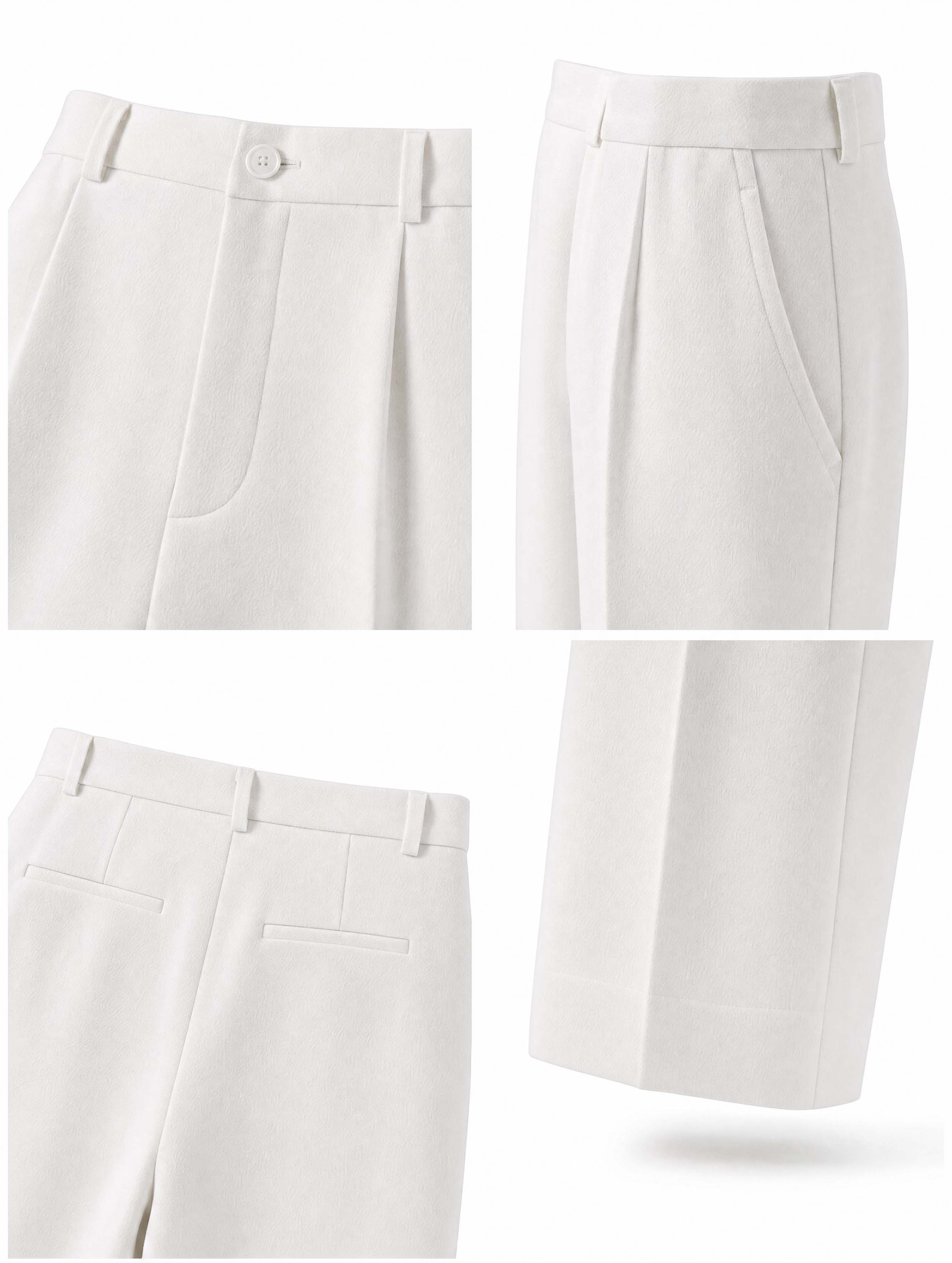 Vintage High Waist Wide Leg Suit Pants