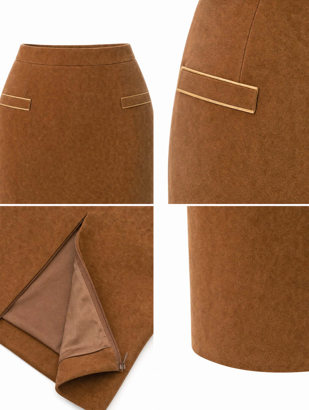 Vintage Stitched Blazer Pencil Skirt Suit