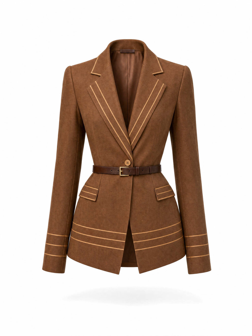 Vintage Stitched Blazer Pencil Skirt Suit