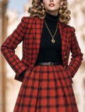 Retro Buffalo Plaid Suit Blazer