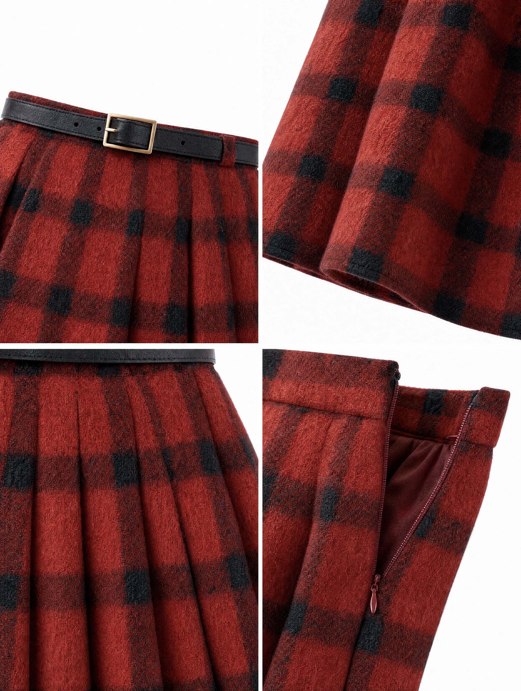Vintage Plaid Blazer Midi Skirt Outfit