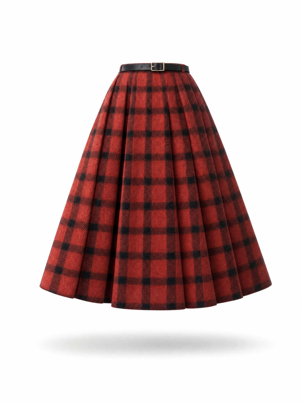 Vintage Plaid Blazer Midi Skirt Outfit