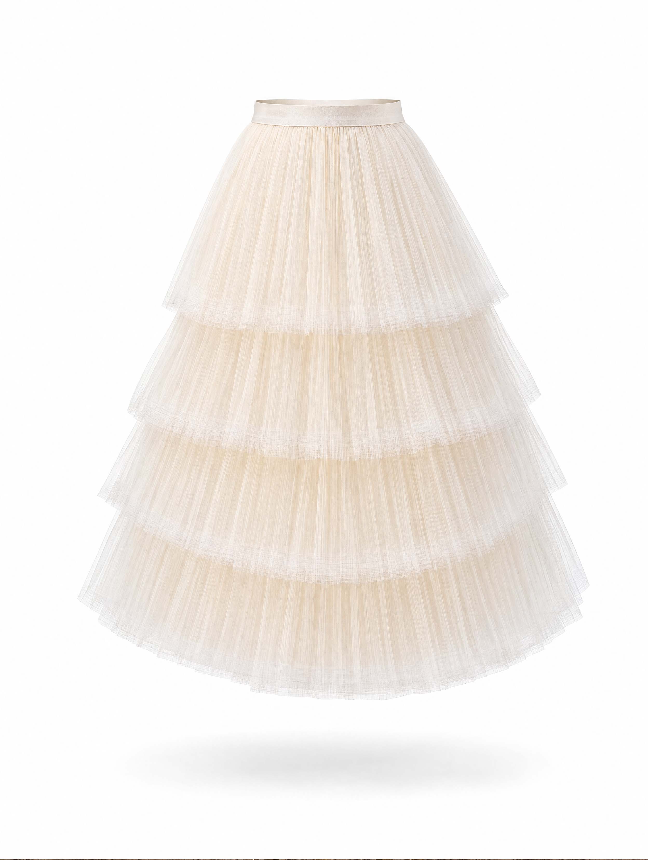 Vintage Tiered Tulle Maxi Skirt