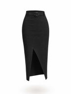 Vintage High Waist Midi Pencil Skirt