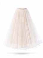 Vintage Shimmer Midi Tulle Skirt