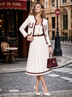 Vintage Square Neck Midi Dress