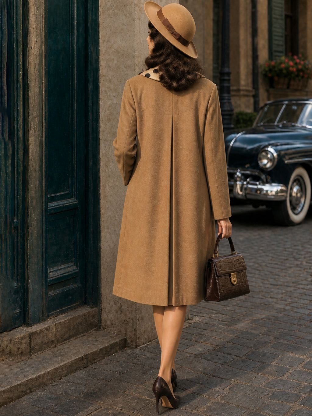 Vintage Camel Relaxed Long Coat
