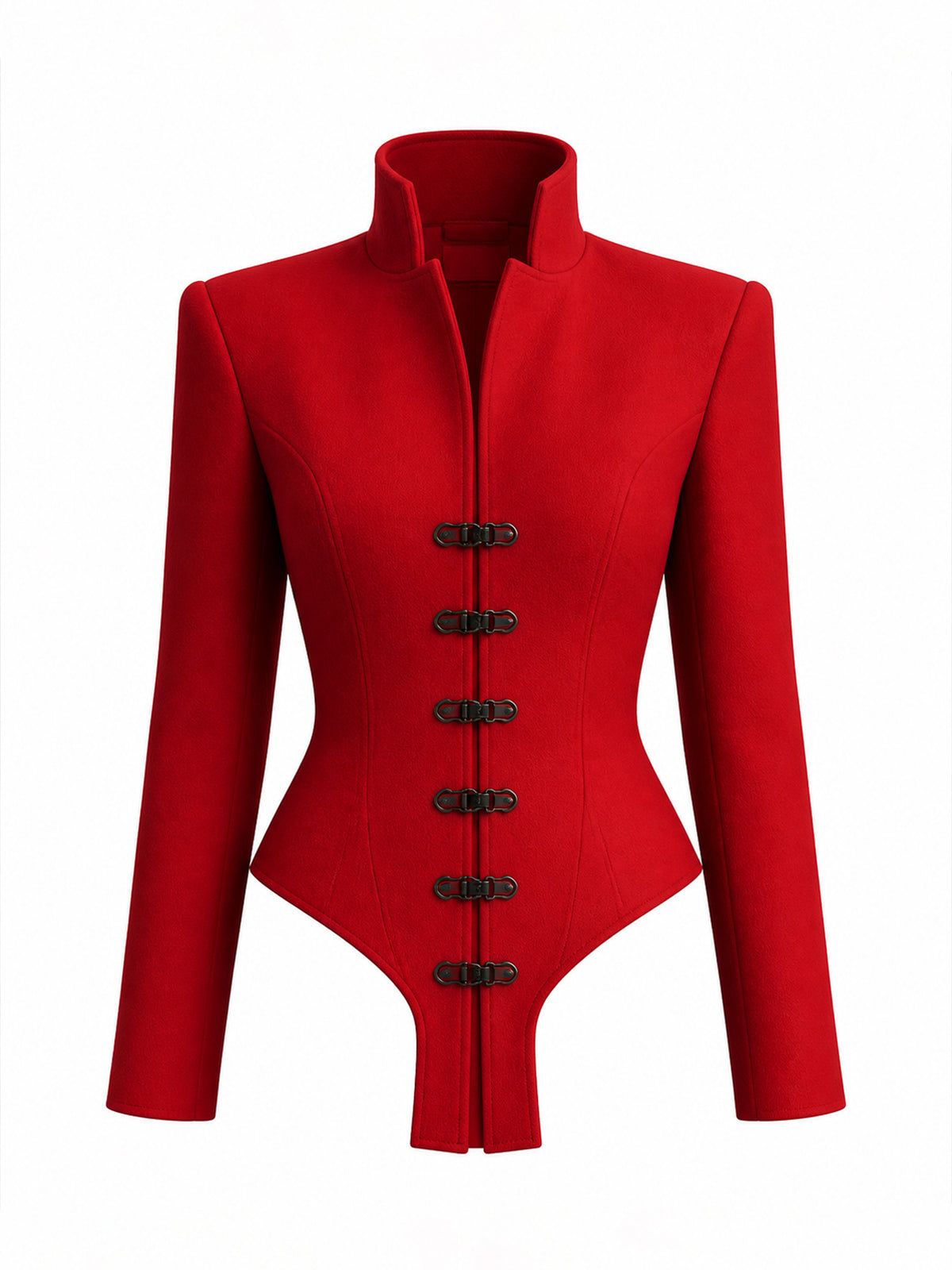 Vintage Corset‑Style Red Coat