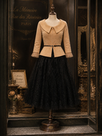 Vintage Lace Mesh Full A‑Line Skirt