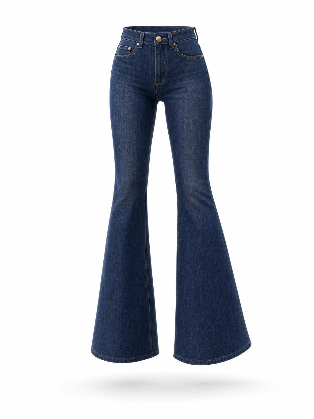 Vintage High Waist Denim Flare Pants