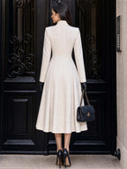 Vintage Military Wool Midi Coat Dress