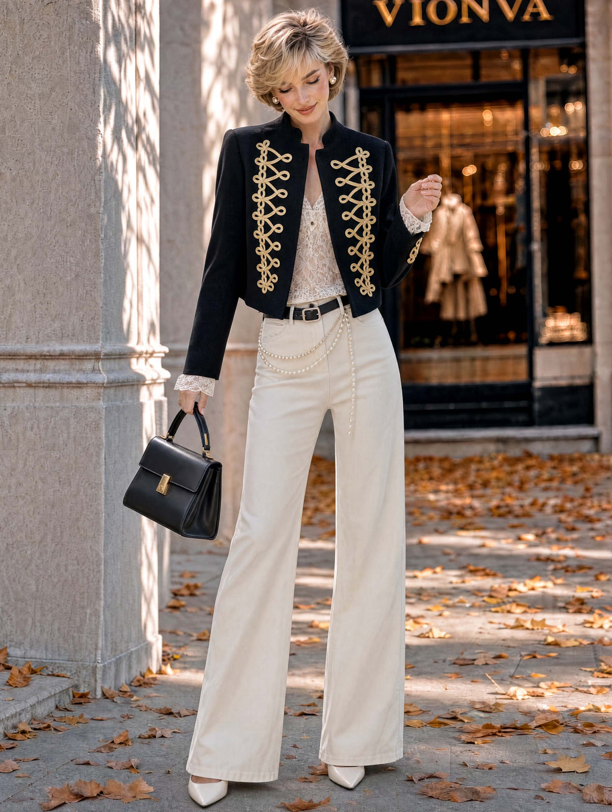 Classic Versatile Vintage Military Braided Trim Jacket