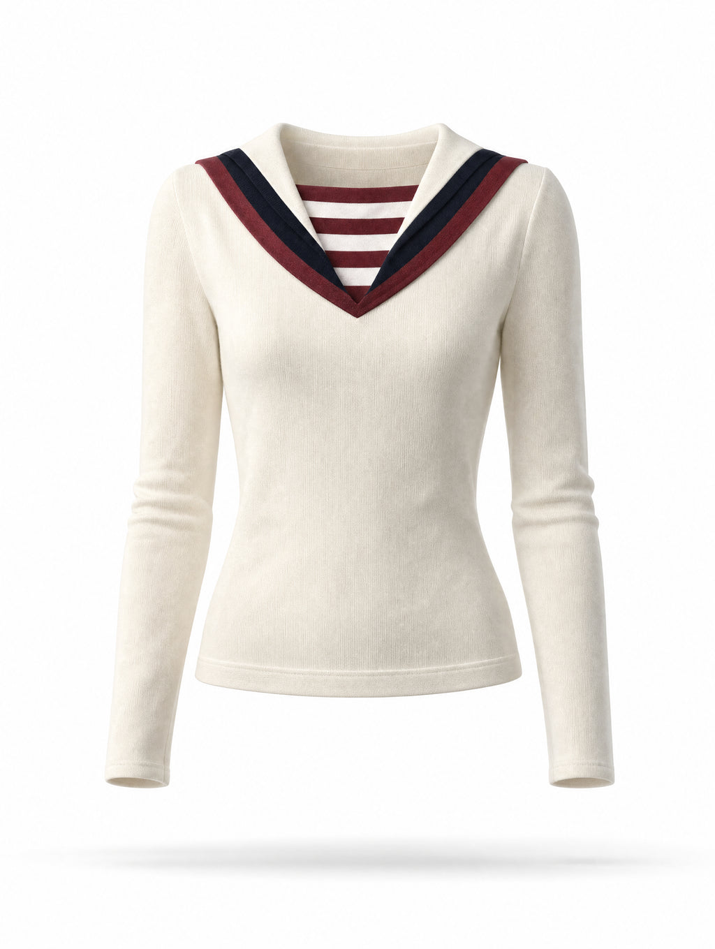 Retro Vintage Sailor Collar Midi Skirt Two‑Piece Outfit
