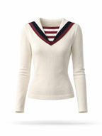 Retro Vintage Sailor Collar Midi Skirt Two‑Piece Outfit