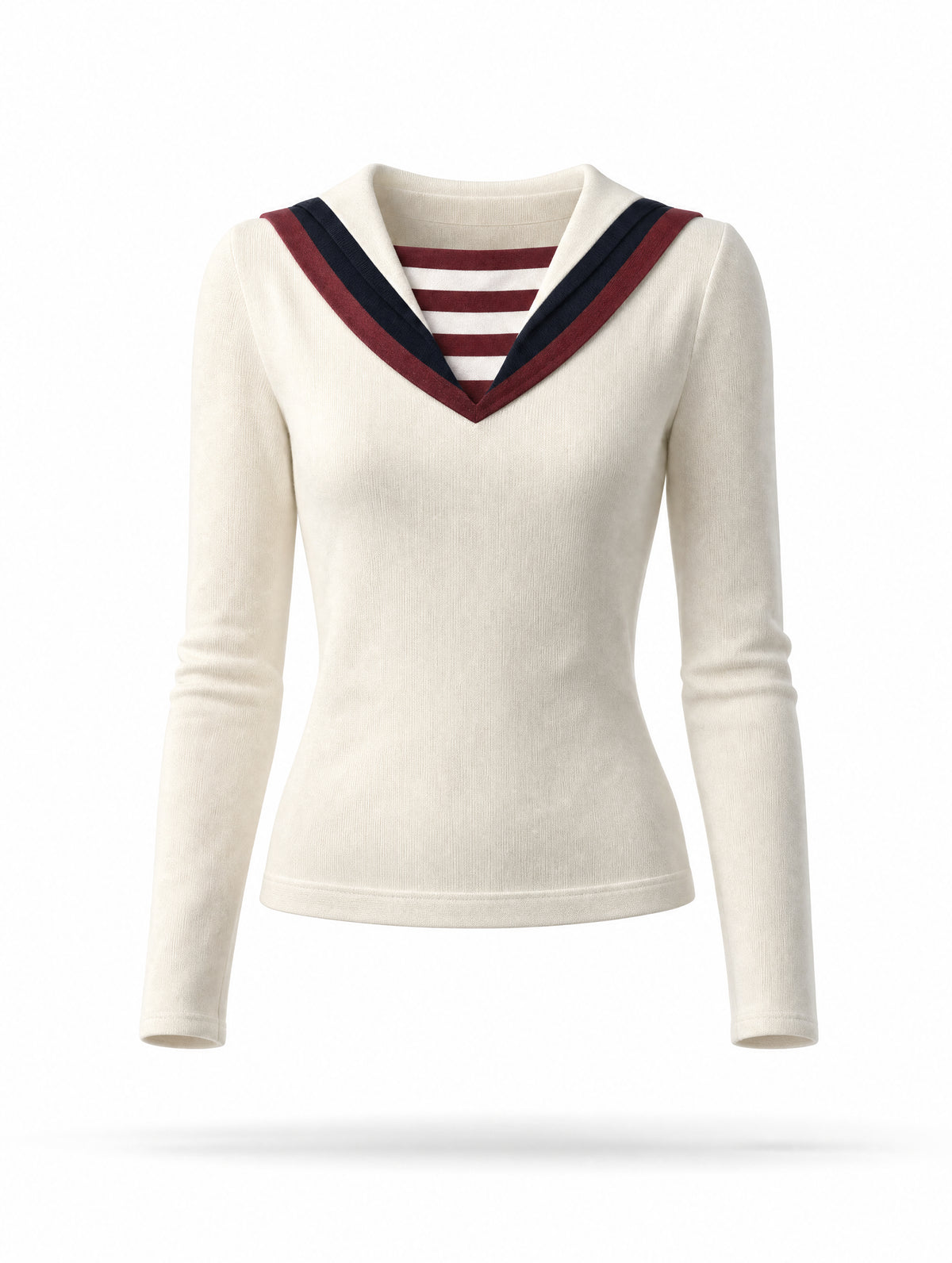 Retro Vintage Sailor Collar Midi Skirt Two‑Piece Outfit