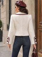 Intage Velvet-Bow Double-Breasted Mohair Knit Cardigan