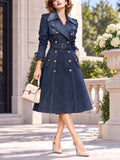 Retro Classic Double‑Breasted Denim Trench