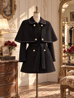 Retro Noble Cape Mini Wool Coat