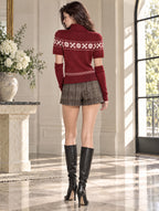 Retro Fair Isle Turtleneck Sweater
