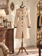 Vintage Retro Midi Wool Blend Coat