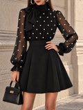 Vintage Pearl Beaded Shirt And Skirt Set