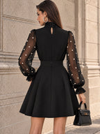 Vintage Pearl Beaded Shirt And Skirt Set