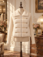 Retro Classic Sherpa Knit Sleeve Coat