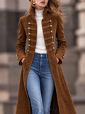 Vintage Faux Suede Double Breasted Coat