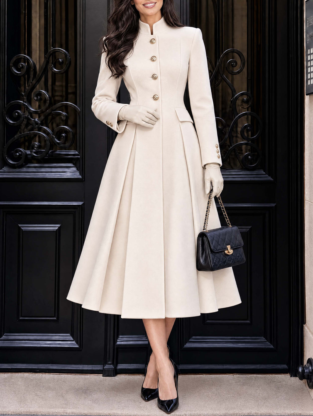 Vintage Single Breasted Maxi Wool Coat