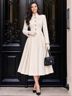 Vintage Single Breasted Maxi Wool Coat