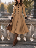 Vintage Pleated Panel Knit Cardigan Coat