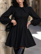 Vintage Faux Denim A-line Mini Dress