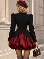 Vintage Military Style Bubble Mini Dress
