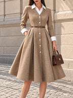 Vintage Shirt Midi Dress