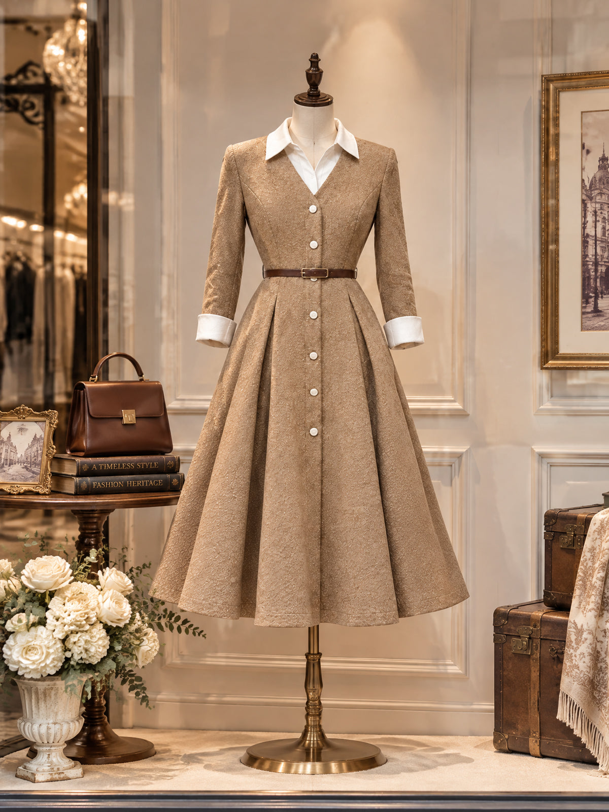 Vintage Shirt Midi Dress