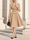 Vintage Double Breasted Midi Coat Dress