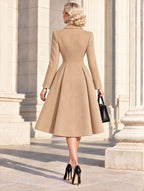 Vintage Double Breasted Midi Coat Dress