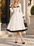 Vintage Structured Bust Midi Dress