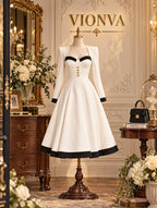 Vintage Structured Bust Midi Dress