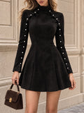 Vintage Faux Suede Mini Dress