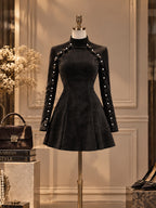 Vintage Faux Suede Mini Dress