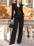 Vintage Pinstripe Flared Pants