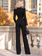 Vintage Pinstripe Flared Pants