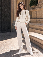 Retro Military Structured Shoulder Zipper Peplum Corset Jacket