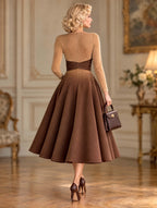 Vintage Ombre Midi Knit Dress