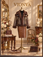 Vintage Faux Shearling Midi Jacket
